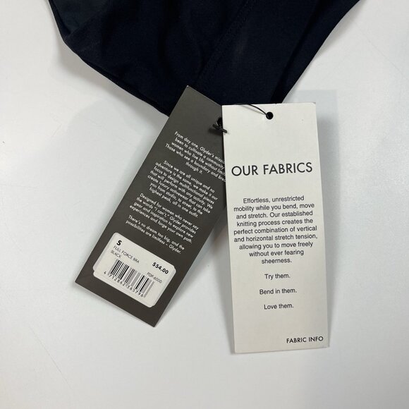 Glyder Full Force Sports Bra Size Small Black Criss Cross Back PDP-6000 - Picture 6 of 6